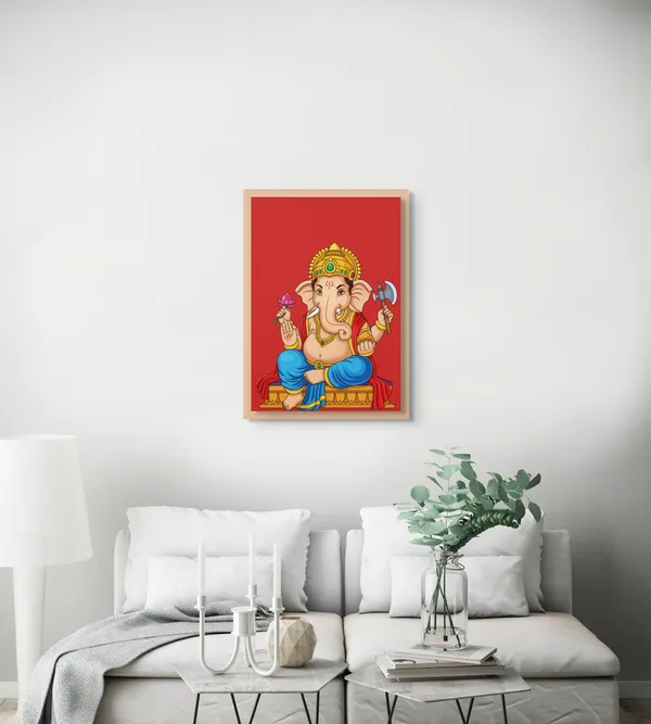 Wooden_Framed_Ganpati_Fibre_Art_|_For_Home_&_Office_Decor