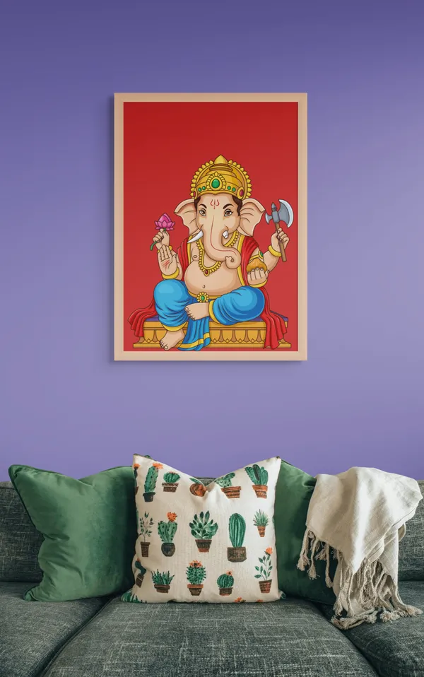 Wooden_Framed_Ganpati_Fibre_Art_|_For_Home_&_Office_Decor