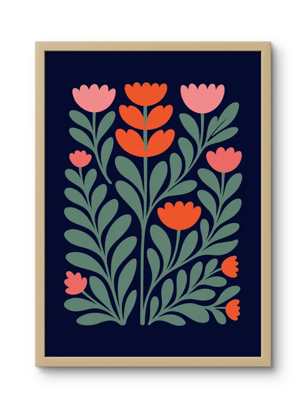 Wooden_Framed_Matisse_Black_Fibre_Art_|_For_Home_&_Office_Decor