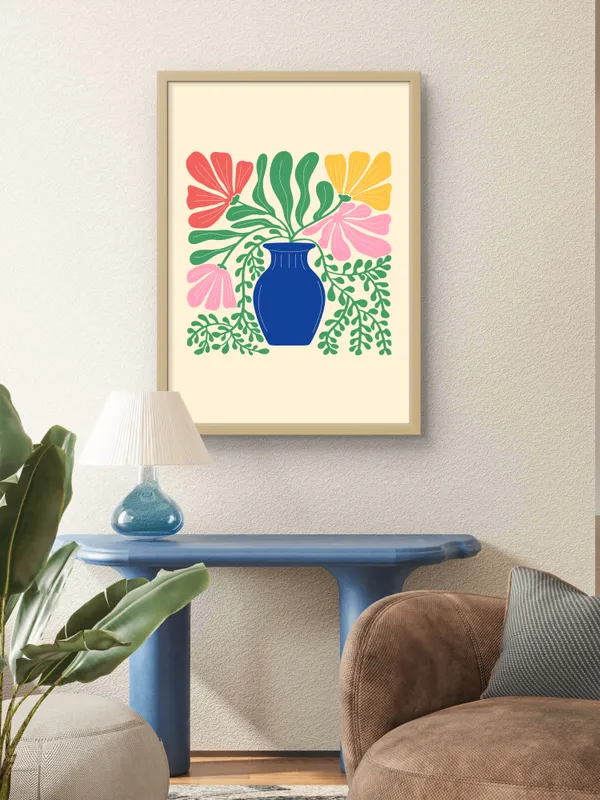 Wooden_Framed_Flower_Pot_Fibre_Art_|_For_Home_&_Office_Decor