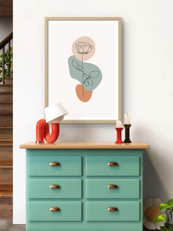 Wooden_Framed_Boho_Flower_Fibre_Art_|_For_Home_&_Office_Decor