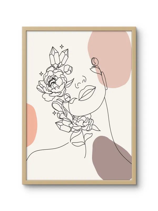 Wooden_Framed_Boho_Flower_Girl_Fibre_Art_|_For_Home_&_Office_Decor