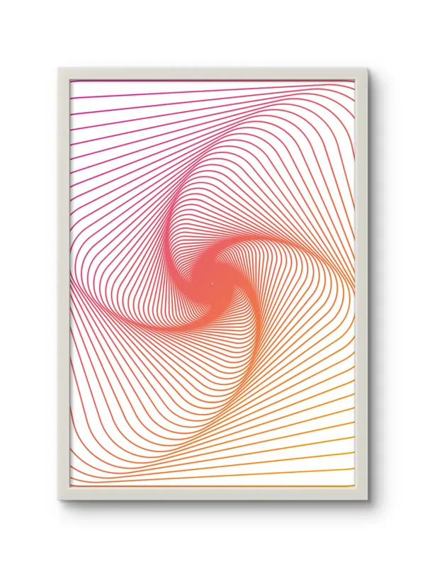White_Framed_Trippy_Abstract_Fibre_Art_|_For_Home_&_Office_Decor