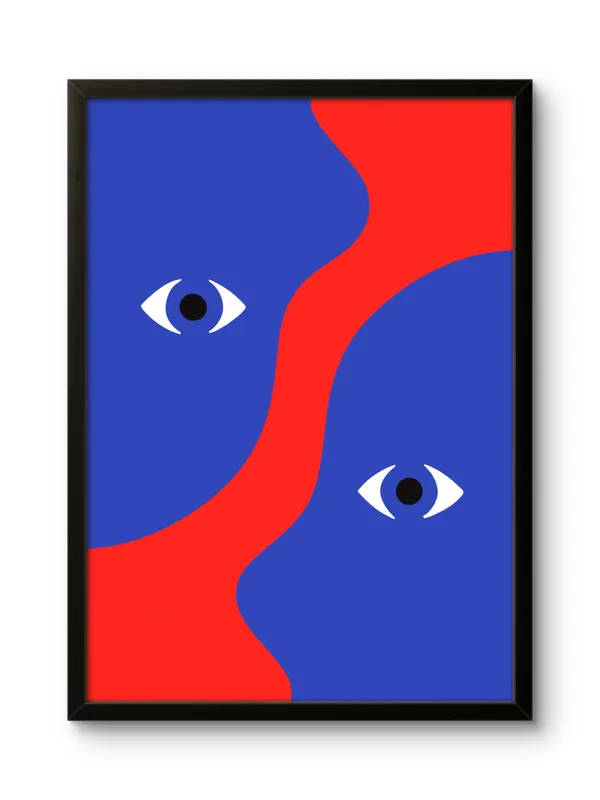 Black_Framed_Abstract_Face_by_Face_Fibre_Art_|_For_Home_&_Office_Decor