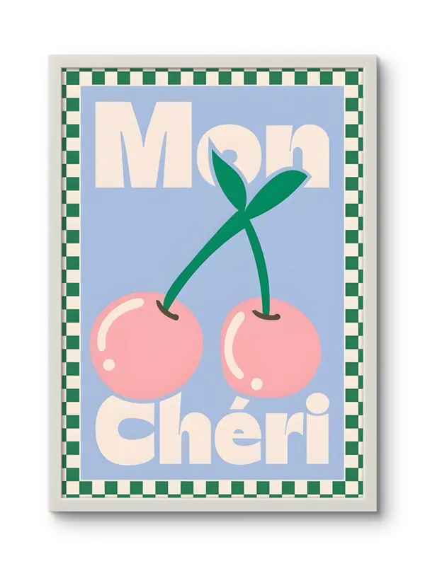 White_Framed_Mon_Cheri_Fibre_Art_|_For_Home_&_Office_Decor