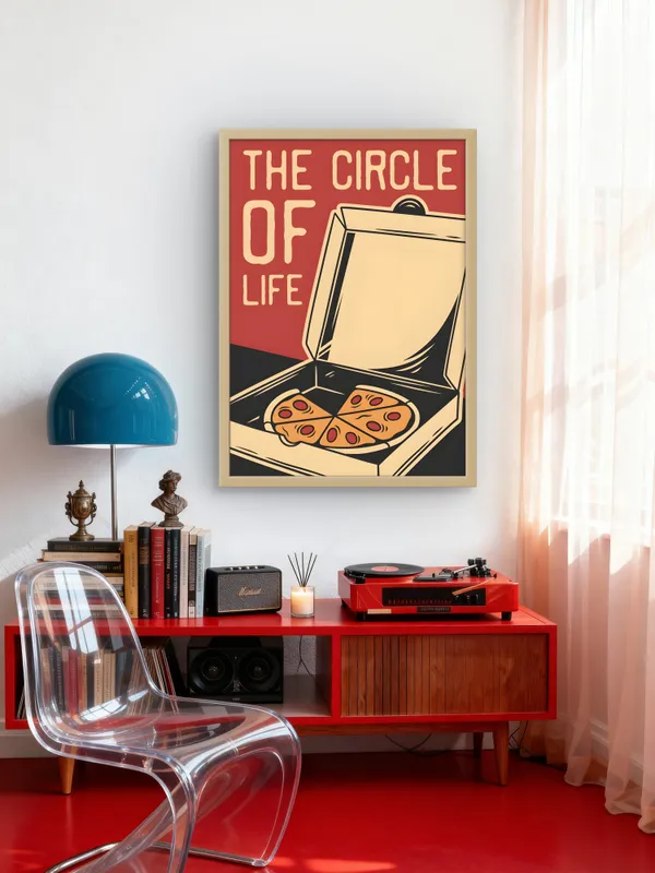 Wooden_Framed_The_Circle_Of_Life_Fibre_Art_|_For_Home_&_Office_Decor