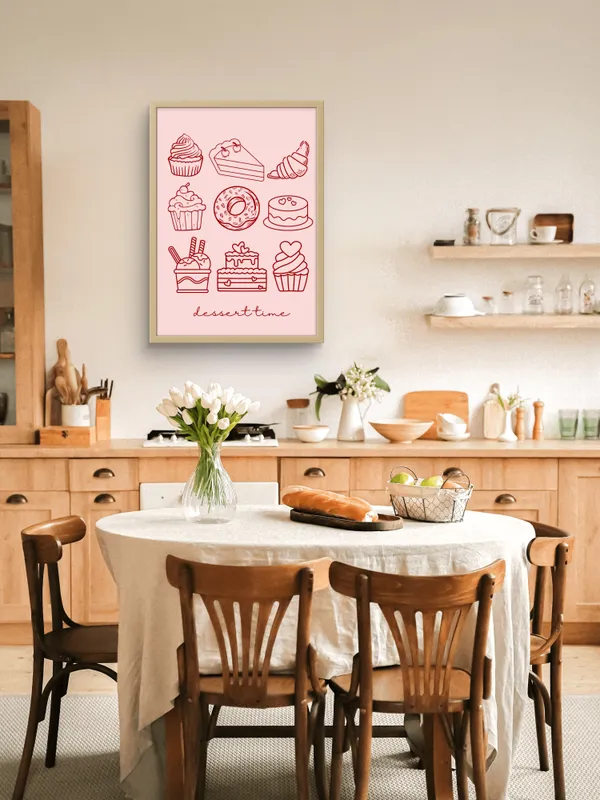Wooden_Framed_Dessert_Time_Fibre_Art_|_For_Home_&_Office_Decor