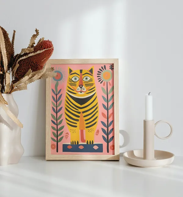 Wooden_Framed_Bengal_Tiger_Fibre_Art_|_For_Home_&_Office_Decor