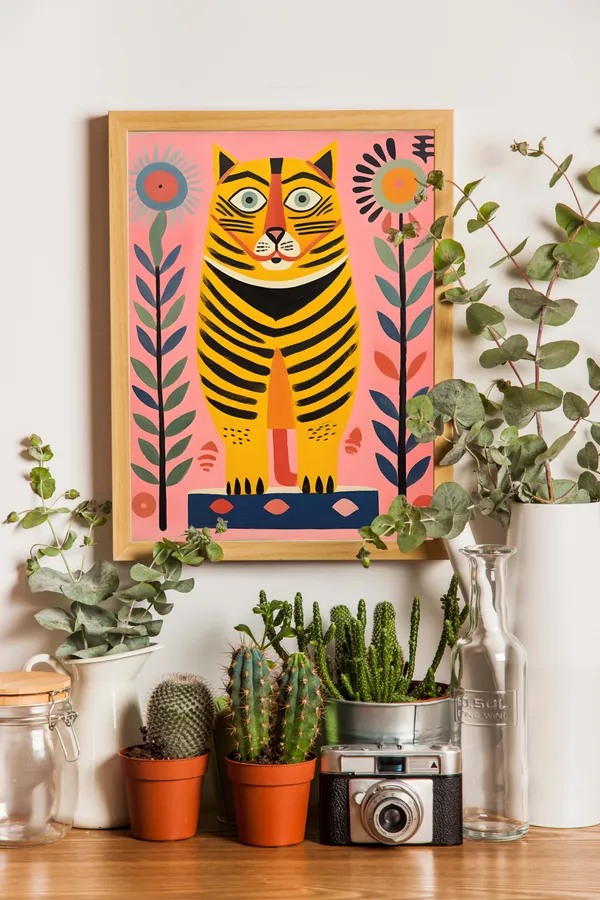 Wooden_Framed_Bengal_Tiger_Fibre_Art_|_For_Home_&_Office_Decor