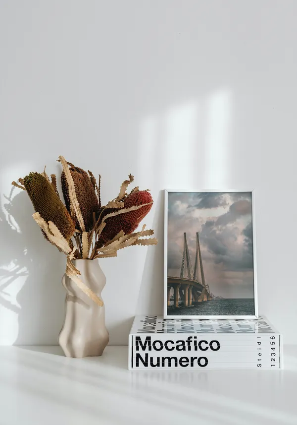White_Framed_Bandra_Worli_Sea_Link_Fibre_Art_|_For_Home_&_Office_Decor