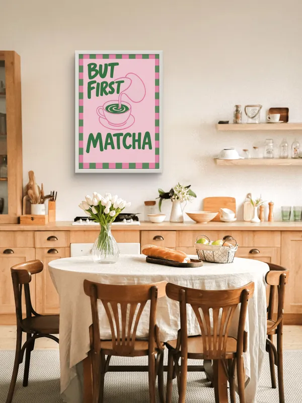 White_Framed_But_First_Matcha_Fibre_Art_|_For_Home_&_Office_Decor