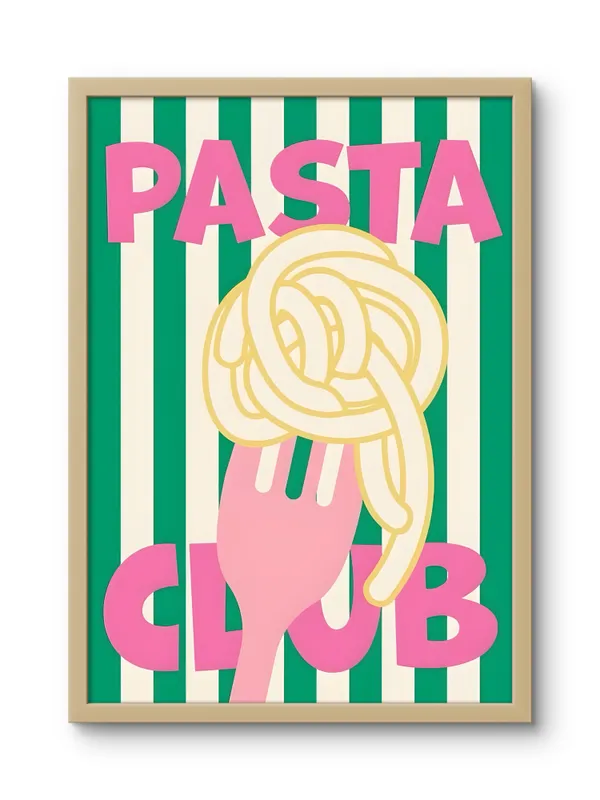 Wooden_Framed_Pasta_Club_Fibre_Art_|_For_Home_&_Office_Decor
