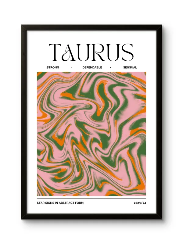 Black_Framed_Taurus_Sunshine_Fibre_Art_|_For_Home_&_Office_Decor