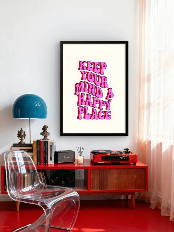 Black_Framed_A_Happy_Place_Fibre_Art_|_For_Home_&_Office_Decor