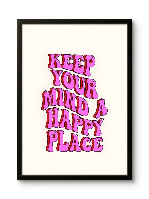 Black_Framed_A_Happy_Place_Fibre_Art_|_For_Home_&_Office_Decor