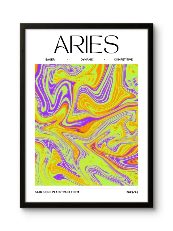 Black_Framed_Aries_Sunshine_Fibre_Art_|_For_Home_&_Office_Decor