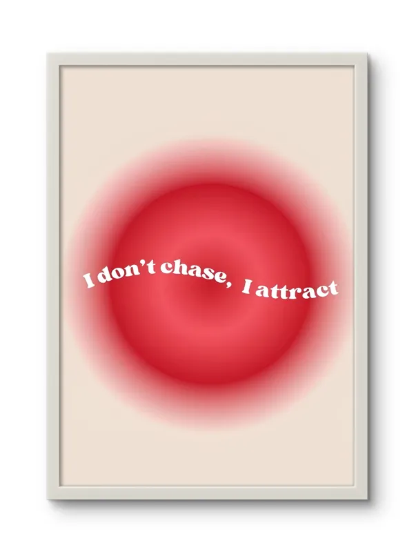 White_Framed_Don'T_Chase,_Attract_Fibre_Art_|_For_Home_&_Office_Decor
