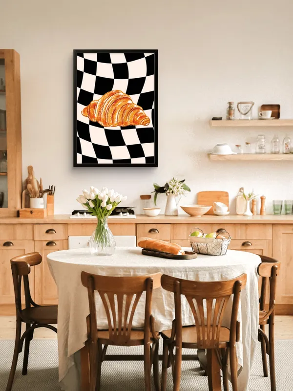 Black_Framed_Croissants_Fibre_Art_|_For_Home_&_Office_Decor