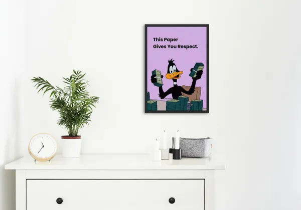 Black_Framed_Money_Gives_You_Respect_Fibre_Art_|_For_Home_&_Office_Decor