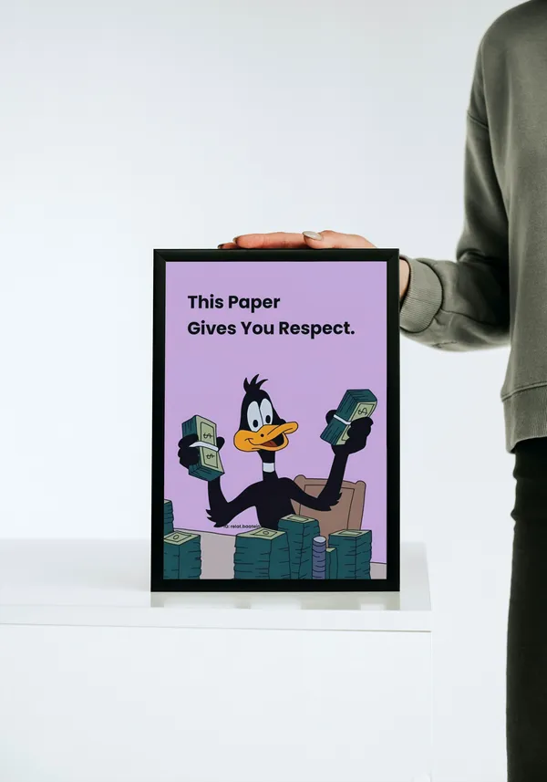 Black_Framed_Money_Gives_You_Respect_Fibre_Art_|_For_Home_&_Office_Decor