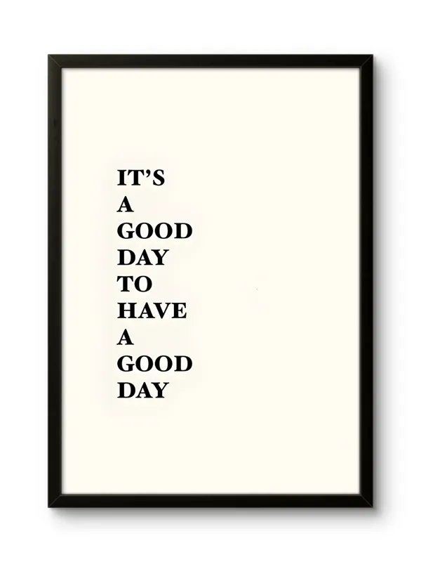 Black_Framed_It'S_A_Good_Day_Fibre_Art_|_For_Home_&_Office_Decor