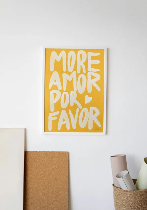 White_Framed_More_Amor_Fibre_Art_|_For_Home_&_Office_Decor