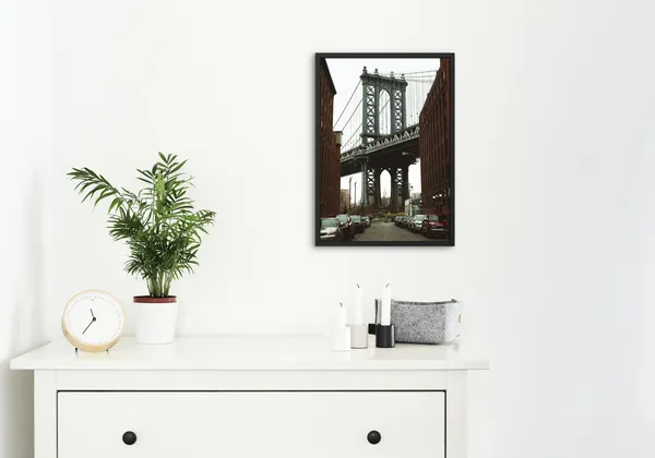 Black_Framed_Nyc_Bridge_Fibre_Art_|_For_Home_&_Office_Decor