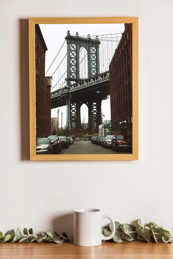 Wooden_Framed_Nyc_Bridge_Fibre_Art_|_For_Home_&_Office_Decor