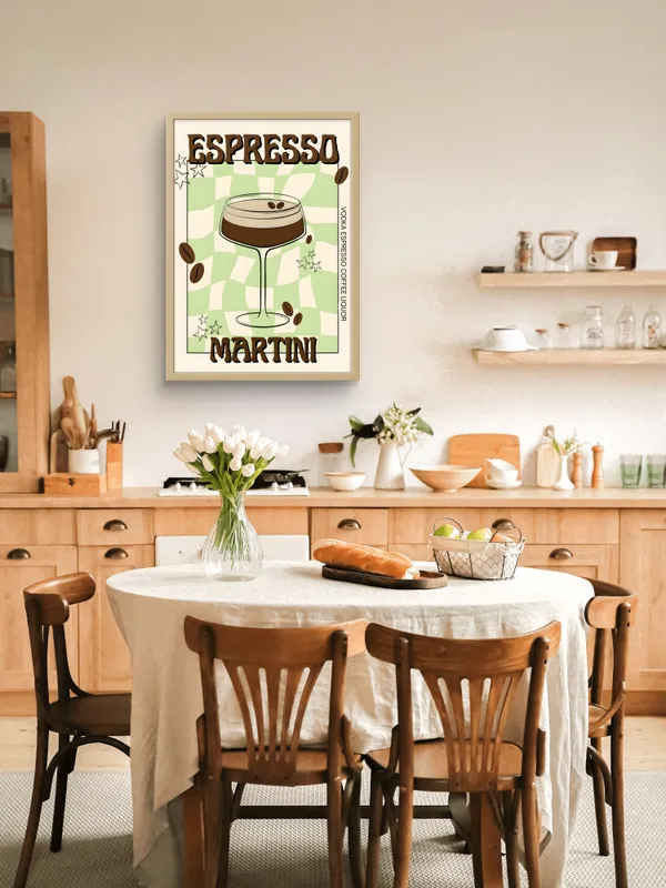 Wooden_Framed_Espresso_Martini_Fibre_Art_|_For_Home_&_Office_Decor