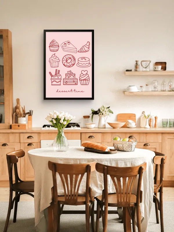 Black_Framed_Dessert_Time_Fibre_Art_|_For_Home_&_Office_Decor