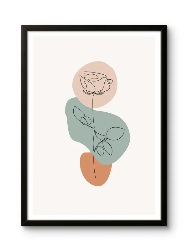Black_Framed_Boho_Flower_Fibre_Art_|_For_Home_&_Office_Decor