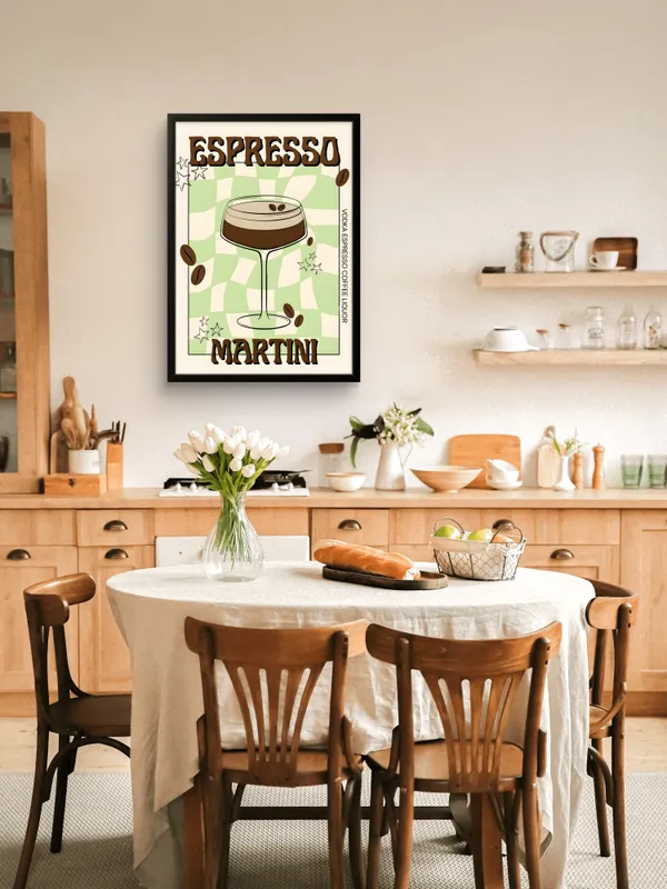 Black_Framed_Espresso_Martini_Fibre_Art_|_For_Home_&_Office_Decor