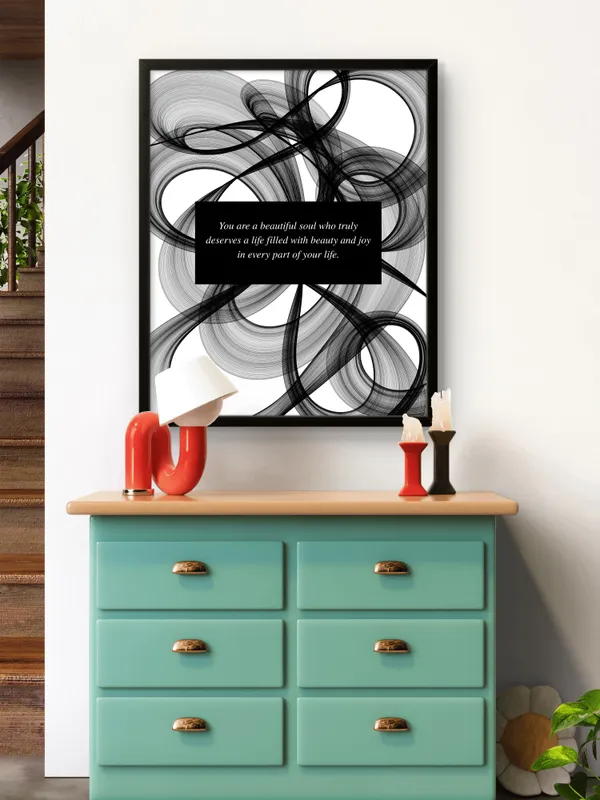 Black_Framed_Beautiful_Soul_Fibre_Art_|_For_Home_&_Office_Decor