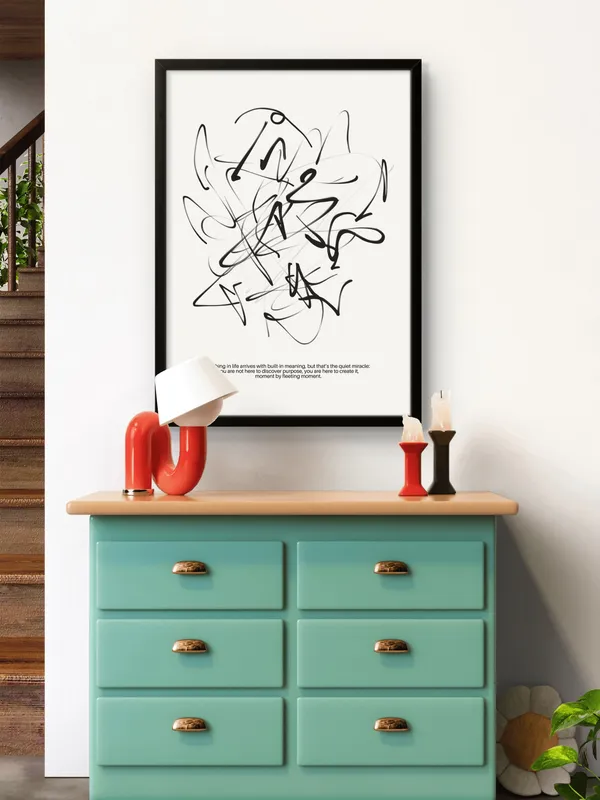 Black_Framed_Quiet_Miracle_Fibre_Art_|_For_Home_&_Office_Decor