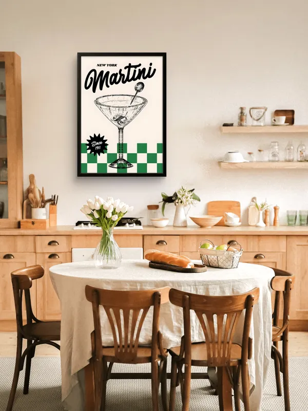 Black_Framed_New_York_Martini_Fibre_Art_|_For_Home_&_Office_Decor