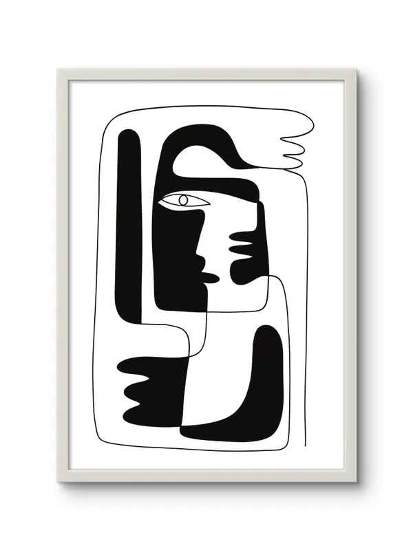White_Framed_Hands_on_my_Face_Fibre_Art_|_For_Home_&_Office_Decor
