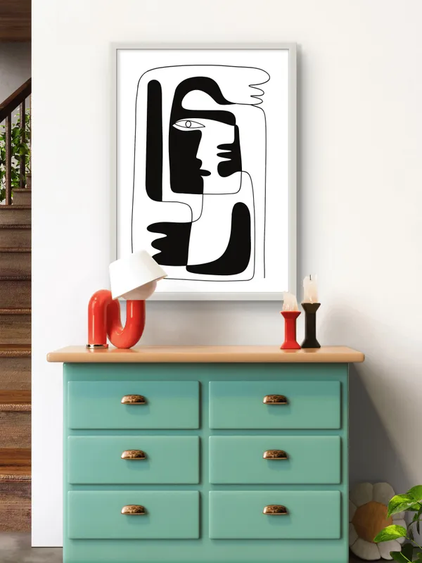 White_Framed_Hands_on_my_Face_Fibre_Art_|_For_Home_&_Office_Decor