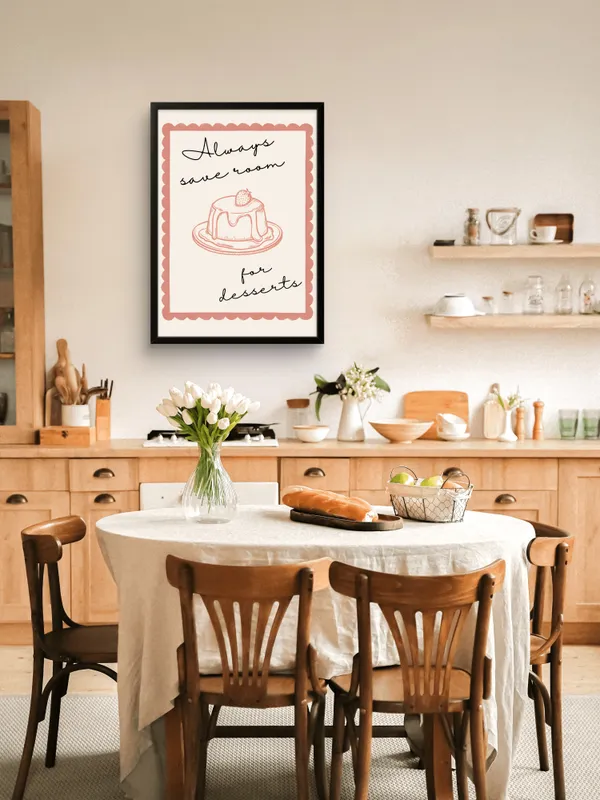 Black_Framed_Save_Some_Room_For_Desserts_Fibre_Art_|_For_Home_&_Office_Decor