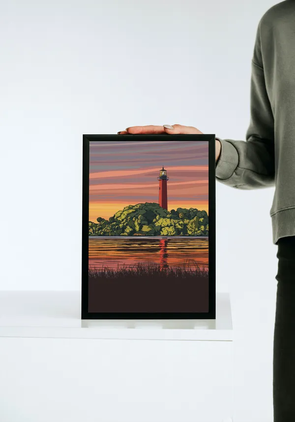 Black_Framed_Florida_Sunset_Fibre_Art_|_For_Home_&_Office_Decor