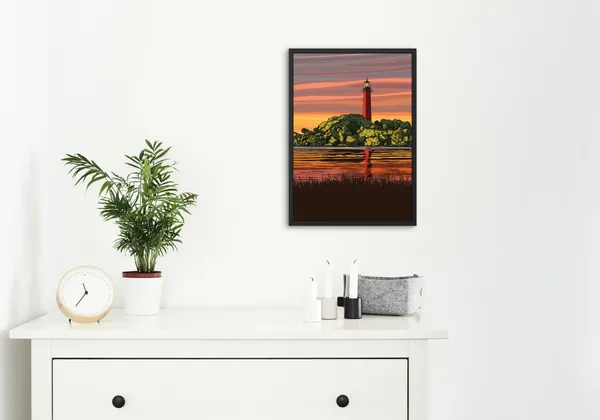 Black_Framed_Florida_Sunset_Fibre_Art_|_For_Home_&_Office_Decor