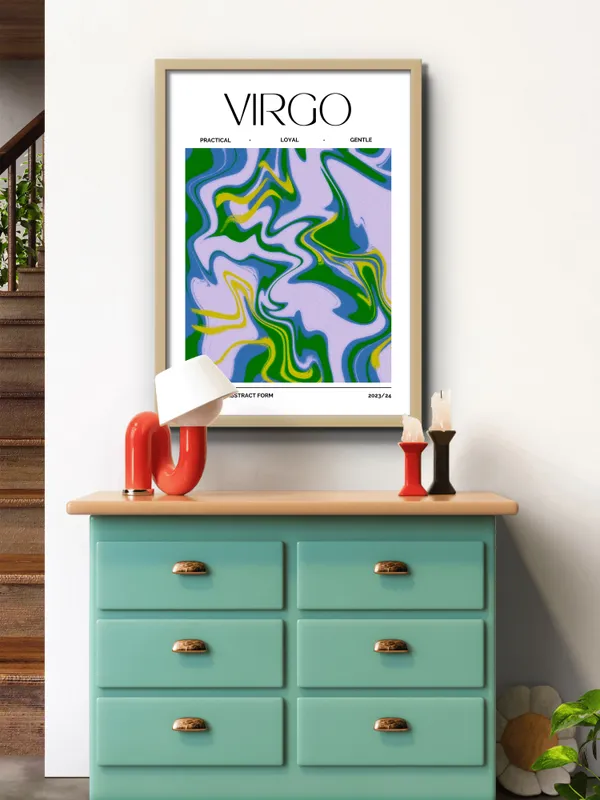 Wooden_Framed_Virgo_Sunshine_Fibre_Art_|_For_Home_&_Office_Decor