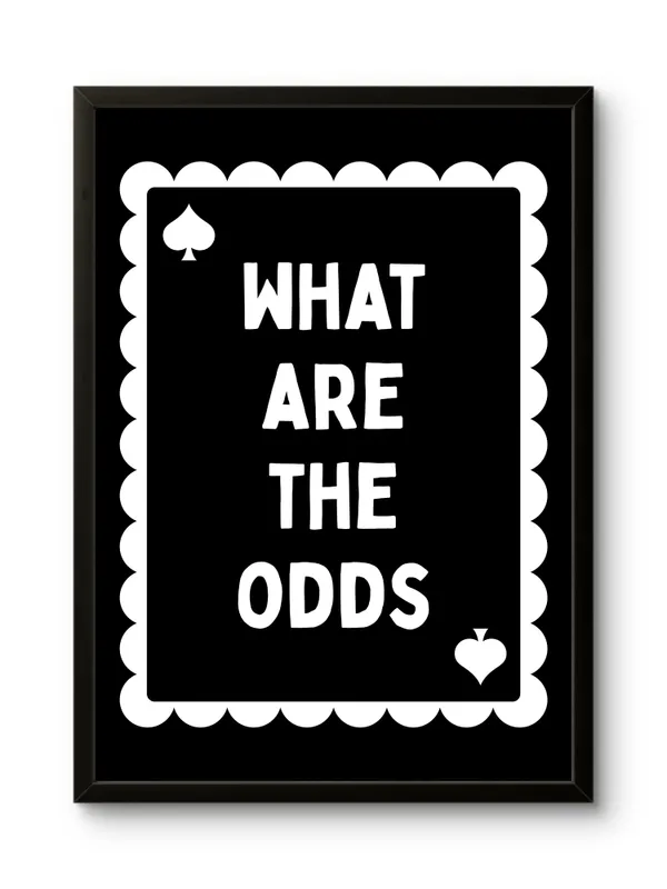 Black_Framed_What_Are_The_Odds_Fibre_Art_|_For_Home_&_Office_Decor