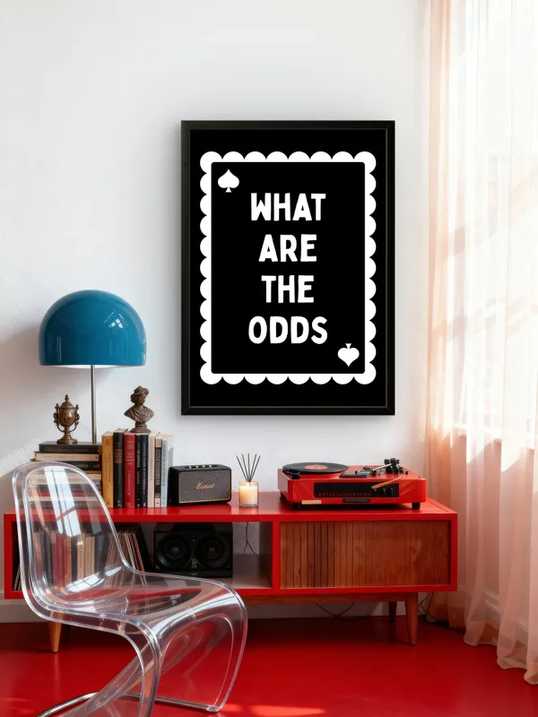 Black_Framed_What_Are_The_Odds_Fibre_Art_|_For_Home_&_Office_Decor
