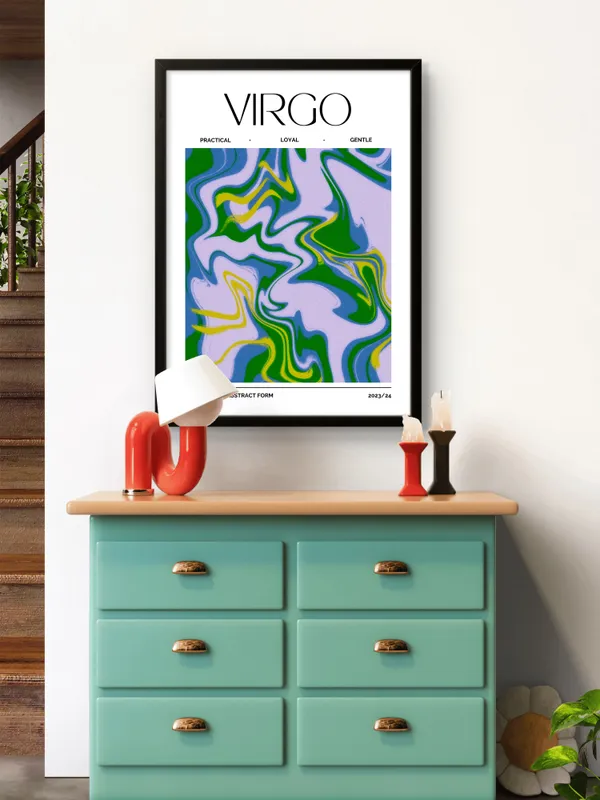 Black_Framed_Virgo_Sunshine_Fibre_Art_|_For_Home_&_Office_Decor