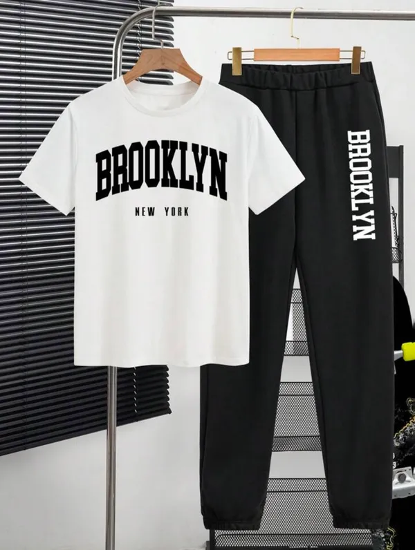 White_Polycotton_Brooklyn_Printed_Trendy_Top_And_Bottom_Set_For_Boys