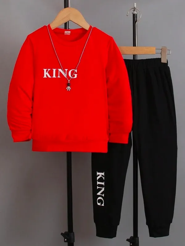 Red_Polycotton_King_Printed_Trendy_Top_And_Bottom_Set_For_Boys