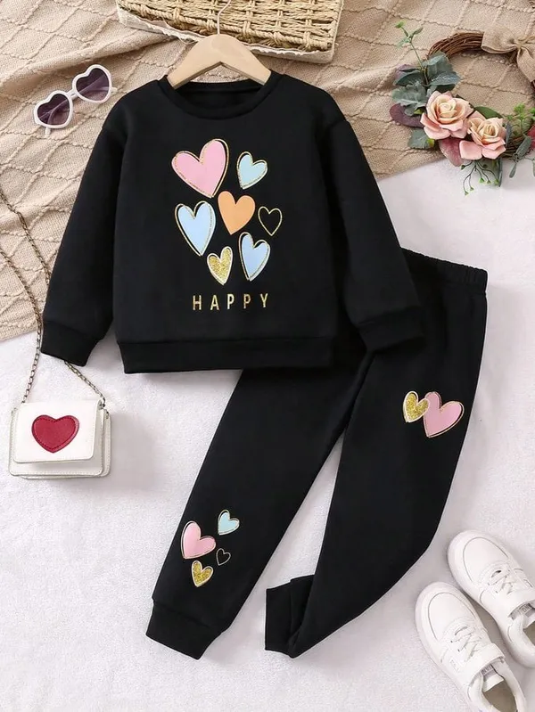 Black_Polycotton_Love_Follow_Printed_Trendy_Full_Sleeve_Top_And_Bottom_Set_For_Girls