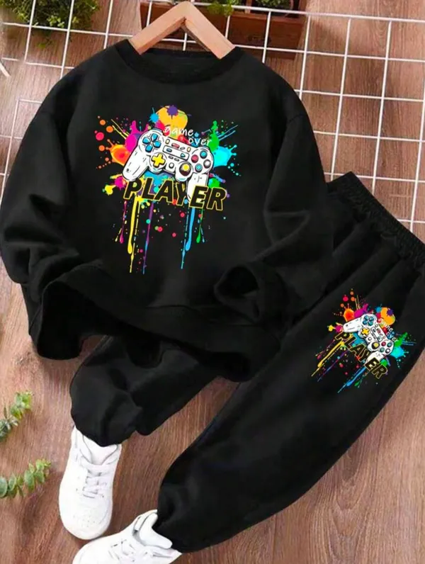 Black_Polycotton_Player_Printed_Trendy_Top_And_Bottom_Set_For_Boys