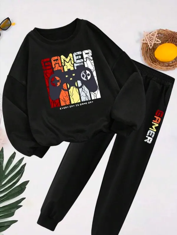 Black_Polycotton_Gamer_Printed_Trendy_Top_And_Bottom_Set_For_Boys