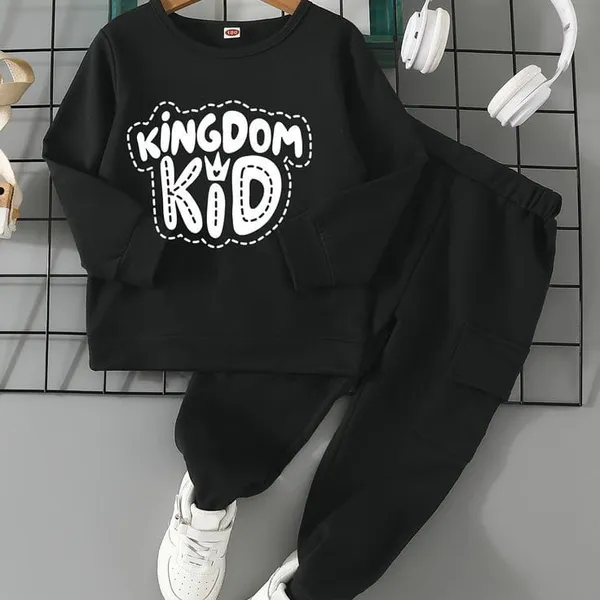 Black_Polycotton_Kingdom_Kid_Printed_Trendy_Top_And_Bottom_Set_For_Boys